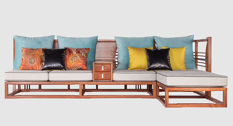 茂名中式家居装修实木沙发组合家具效果图